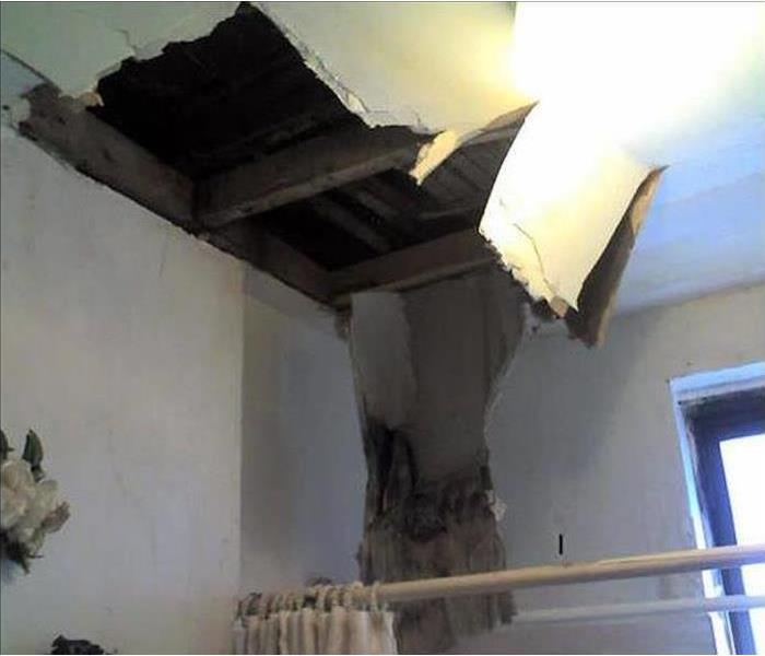 affected ceiling  